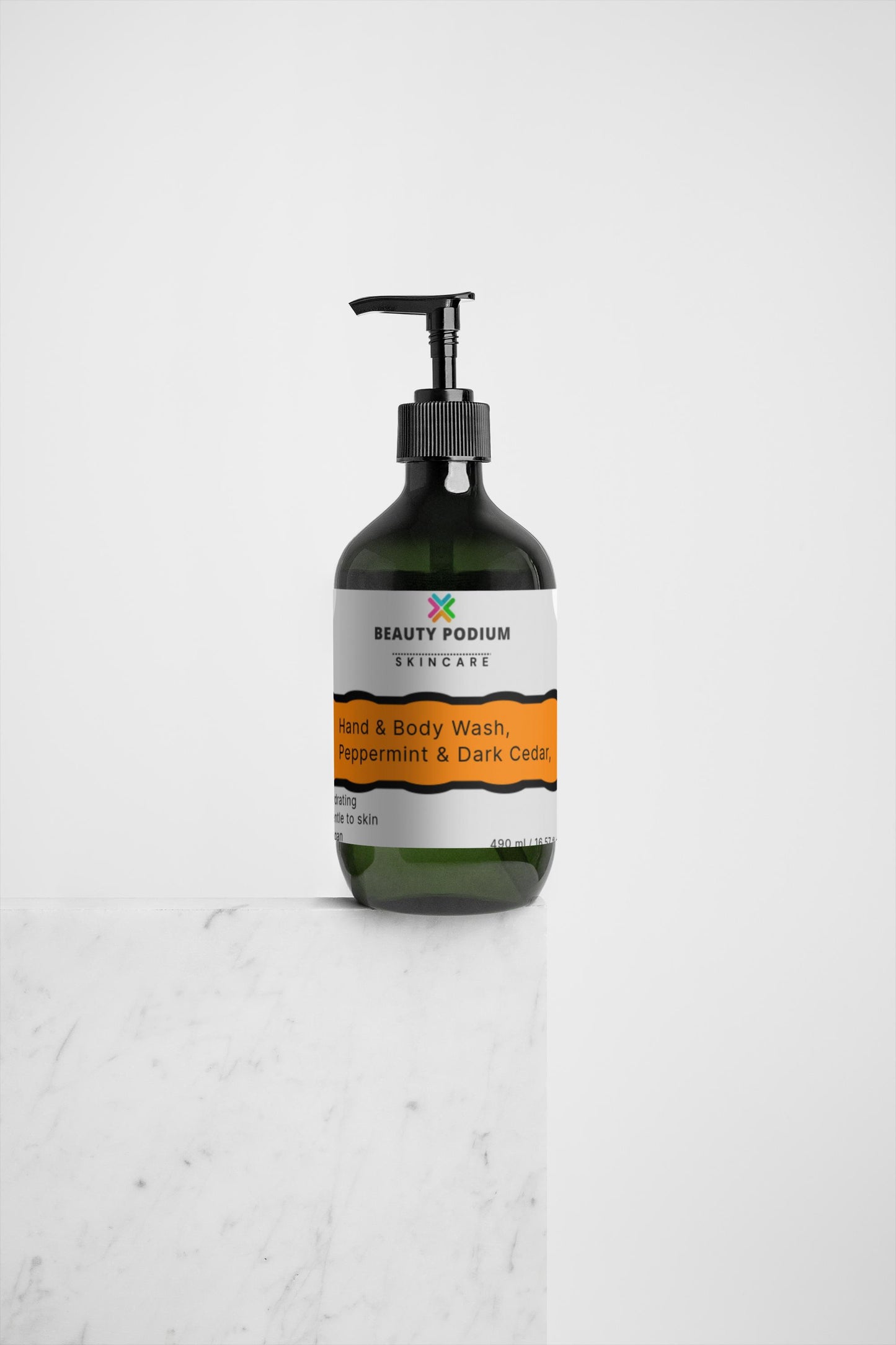 Hand & Body Wash, Peppermint & Dark Cedar