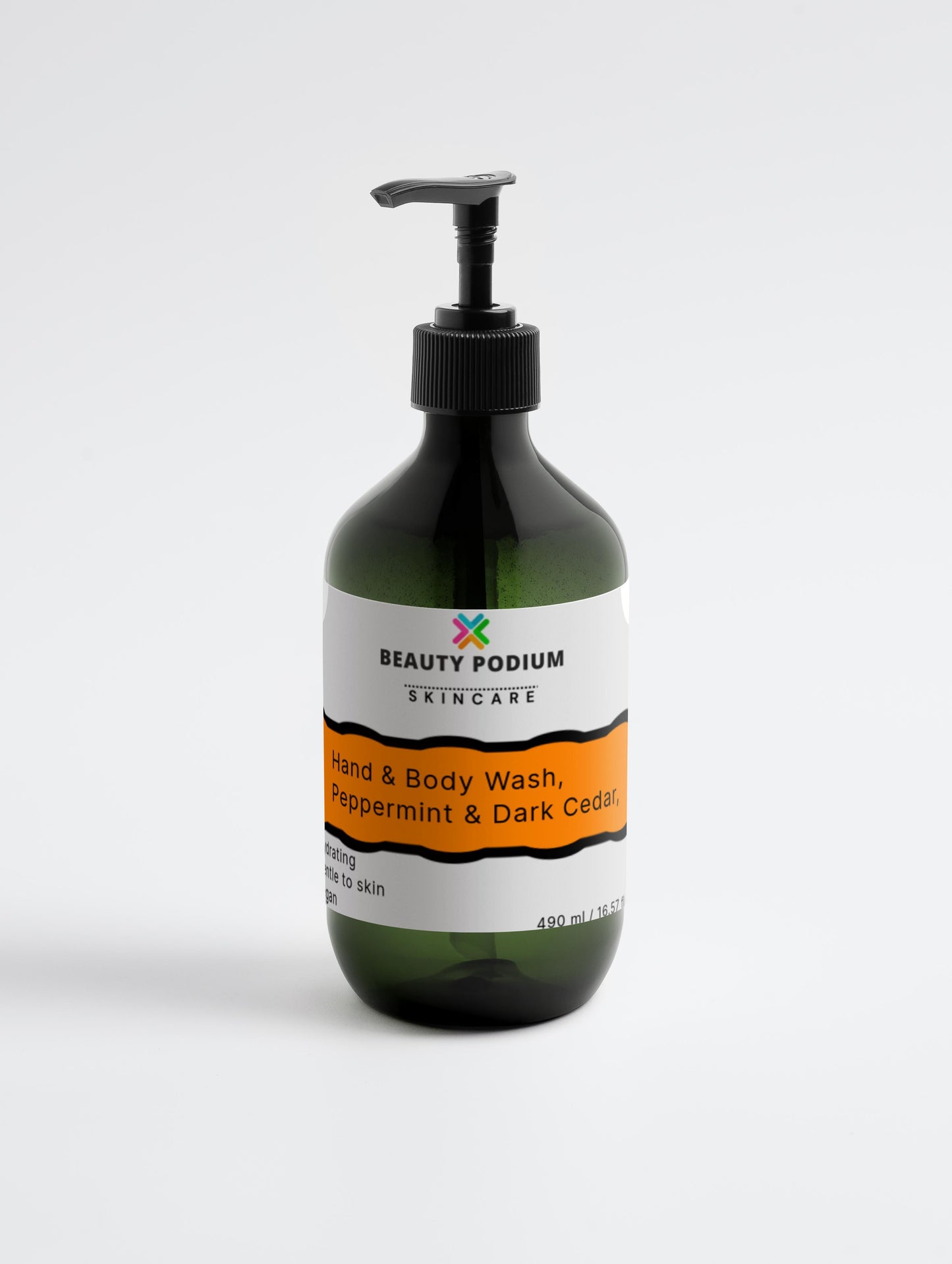 Hand & Body Wash, Peppermint & Dark Cedar