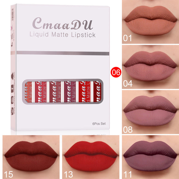 6 Boxes Of Matte Non-stick Lipstick
